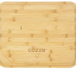Angebot Cozze Pizzabrett Schneidebrett Bambus, 43 x 35 cm